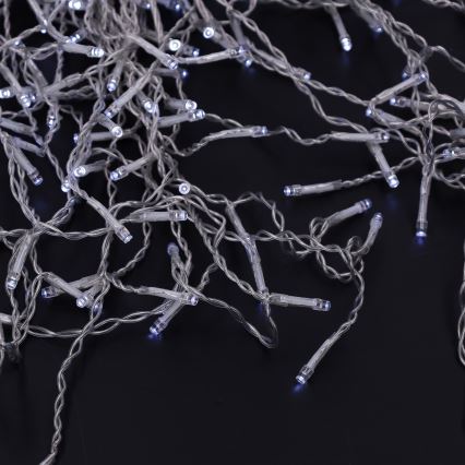 Brilagi - LED-Weihnachts-Lichterkette für den Außenbereich, 200 LEDs, 8 Funktionen, 13 m, IP44, kaltweiß, Eiszapfen