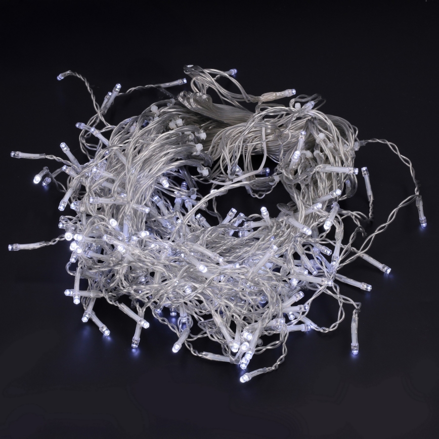 Brilagi - LED-Weihnachts-Lichterkette für den Außenbereich, 200 LEDs, 8 Funktionen, 13 m, IP44, kaltweiß, Eiszapfen