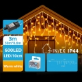 BRILAGI - LED Außen-Weihnachtslichterkette 600xLED/6W/8 Funktionen 33x0,6m IP44 warmweiß