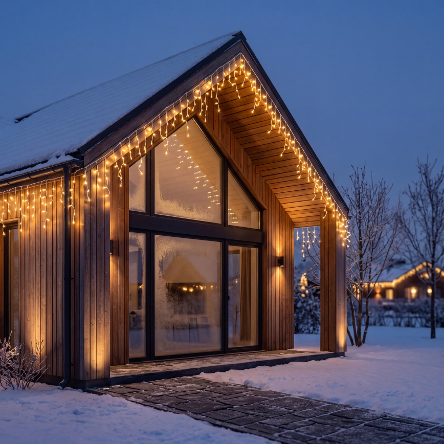 BRILAGI - LED-Außen-Weihnachtslichterkette 800xLED/8 Funktionen 43m IP44 warmweiß Eiszapfen