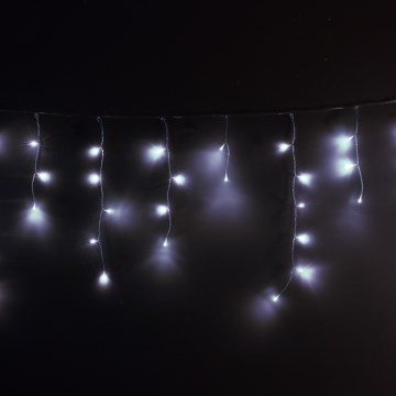 Brilagi - LED Außen-Weihnachtsvorhang 200 LEDs/8 Funktionen 13m IP44 kaltweiß Eiszapfen