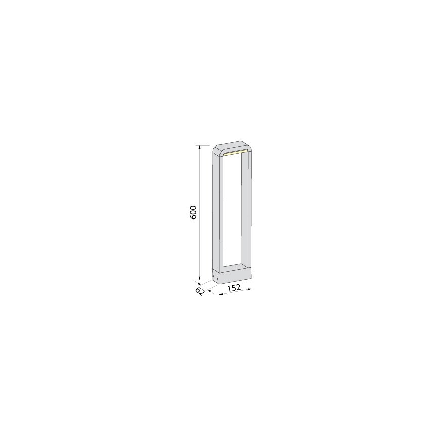 BRILAGI - LED Außenleuchte BARI LED/10W/230V 4000K IP65 60 cm anthrazit