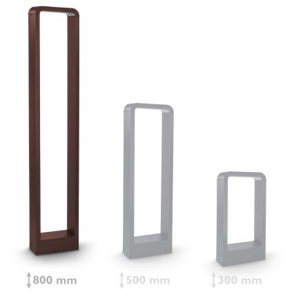 Brilagi - LED Außenleuchte BARI LED/7W/230V 3000/4000/6000K braun IP54 80 cm