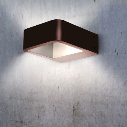 Brilagi - LED-Außenwandleuchte BARI LED/7W/230V 3000/4000/6000K braun IP54