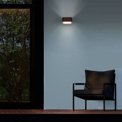 Brilagi - LED-Außenwandleuchte BARI LED/7W/230V 3000/4000/6000K braun IP54