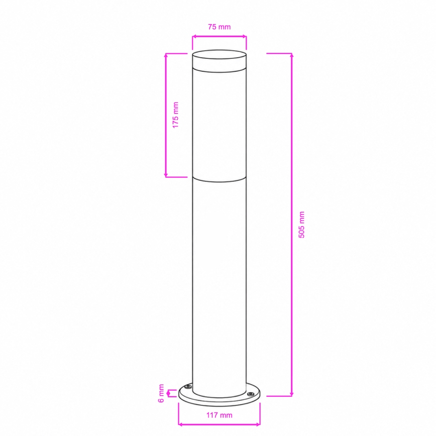 BRILAGI - LED-Außenleuchte ELIA 1xE27/7W/230V 4000K IP44 50 cm mattchrom