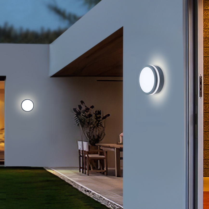 Brilagi - LED-Außenleuchte mit Sensor BENE LED/18W/230V Ø 22 cm anthrazit IP54