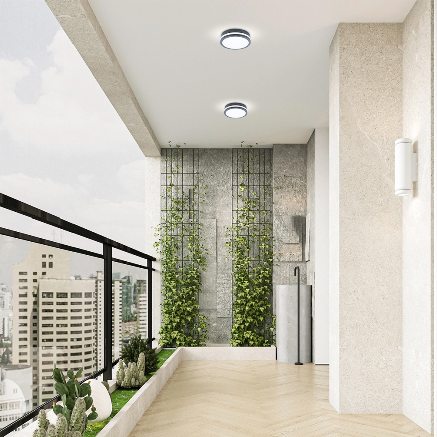Brilagi - LED-Außenleuchte mit Sensor BENE LED/18W/230V Ø 22 cm anthrazit IP54