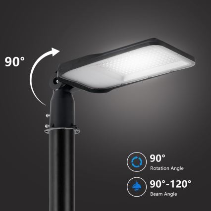 Brilagi - URBANLIGHT LED-Straßenleuchte für den Außenbereich mit 3 m Mast und Gelenk, LED/100W/230V, schwarz, IP65
