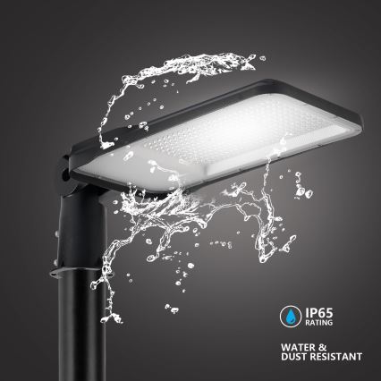 Brilagi - LED-Außen-Straßenleuchte mit 3 m Mast und Gelenk URBANLIGHT LED/200W/230V schwarz IP65