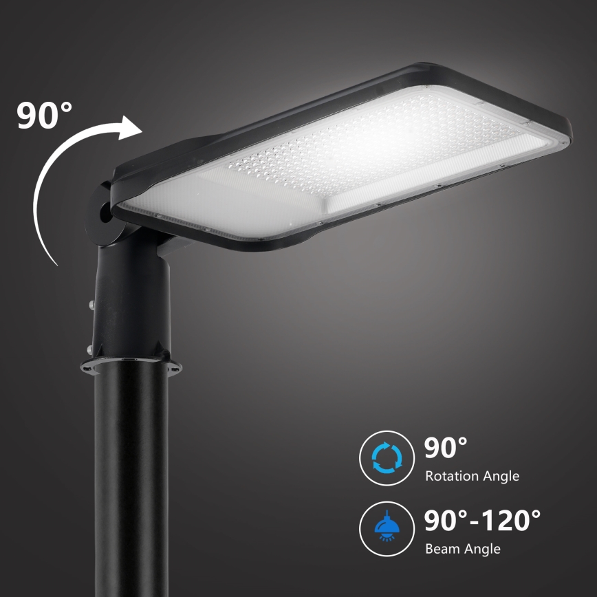 Brilagi - LED-Außen-Straßenleuchte mit 3 m Mast und Gelenk URBANLIGHT LED/200W/230V schwarz IP65