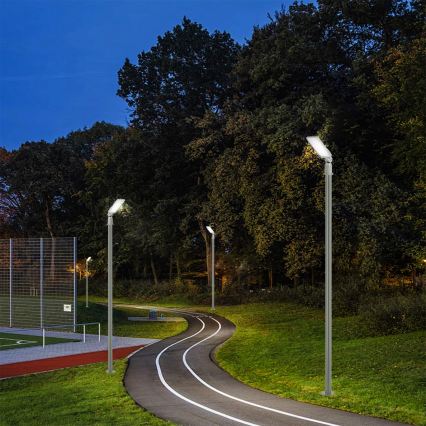 Brilagi - LED-Außenstraßenleuchte mit 3 m Mast und Schwenkarm URBANLIGHT LED/50W/230V grau IP65
