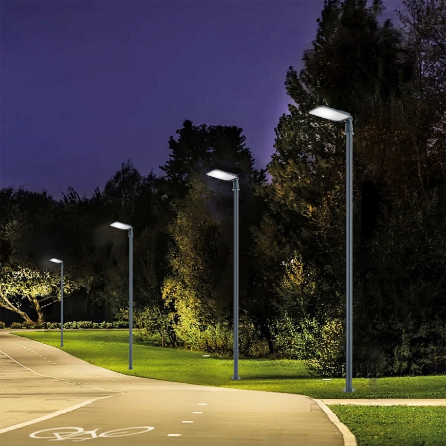 Brilagi - LED-Außen-Straßenleuchte mit 4 m Mast und Schwenkarm URBANLIGHT LED/100W/230V anthrazit IP65