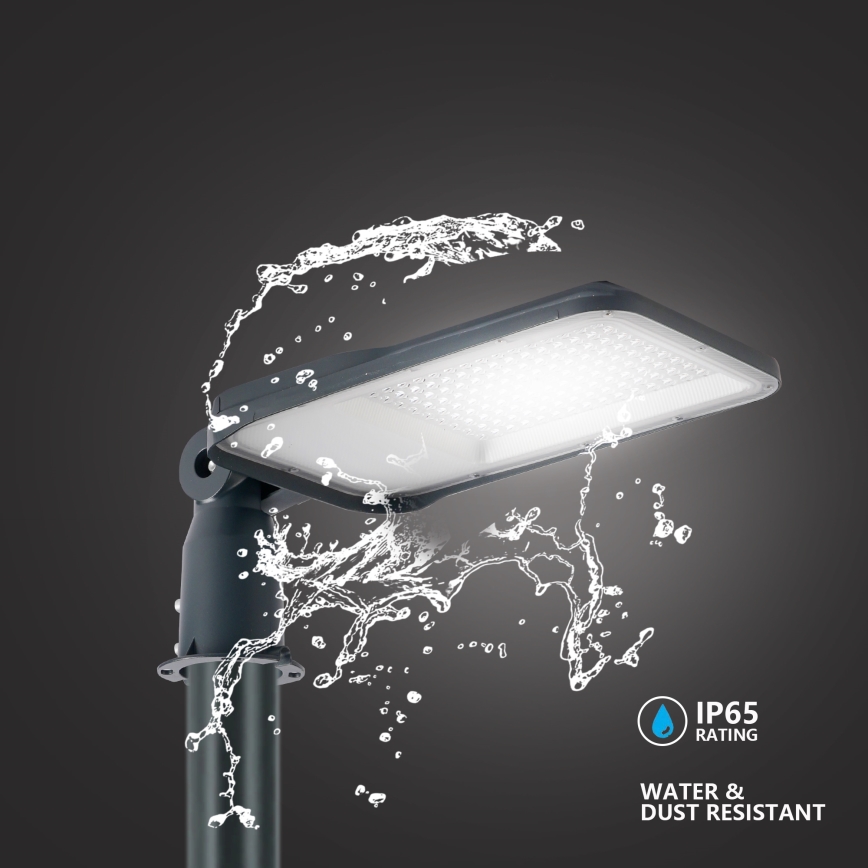 Brilagi - LED-Außen-Straßenleuchte mit 4 m Mast und Schwenkarm URBANLIGHT LED/100W/230V anthrazit IP65