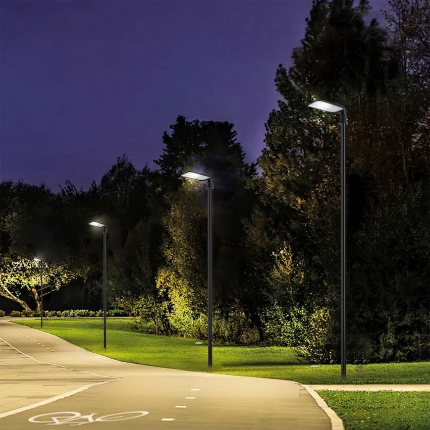 Brilagi - URBANLIGHT LED-Straßenlaterne für den Außenbereich mit 4 m Mast und Gelenk LED/100W/230V, schwarz, IP65