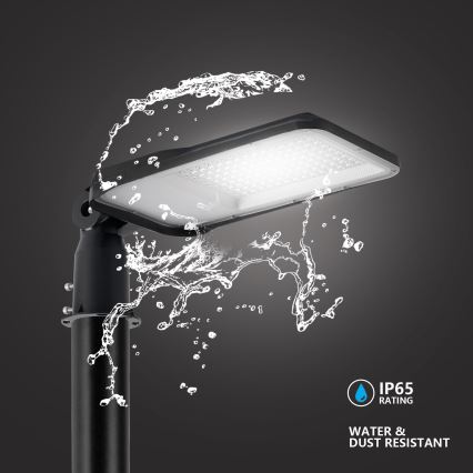 Brilagi - URBANLIGHT LED-Straßenlaterne für den Außenbereich mit 4 m Mast und Gelenk LED/100W/230V, schwarz, IP65