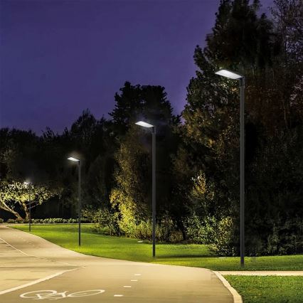 Brilagi - LED-Außen-Straßenleuchte mit 4 m Mast und schwenkbarem Gelenk URBANLIGHT LED/200W/230V schwarz IP65