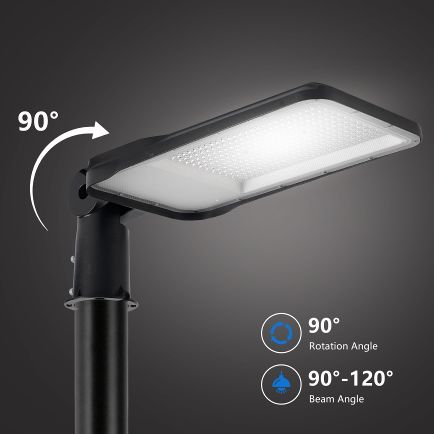 Brilagi - LED-Außen-Straßenleuchte mit 4 m Mast und schwenkbarem Gelenk URBANLIGHT LED/200W/230V schwarz IP65