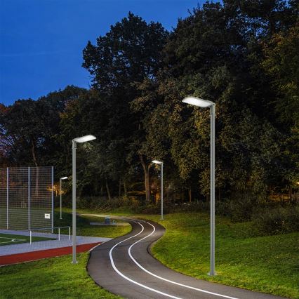 Brilagi - LED-Außen-Straßenleuchte mit 3 m Mast und Gelenk, URBANLIGHT LED/200W/230V, grau, IP65