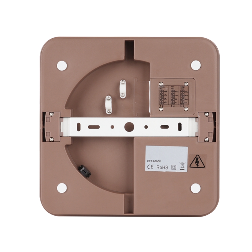 Brilagi - LED-Außen-Deckenleuchte mit Sensor BENE LED/24W/230V 26x26 cm braun IP54