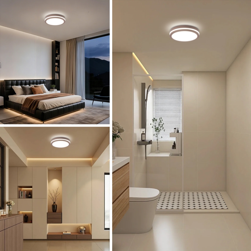 Brilagi - LED-Außenleuchte mit Sensor BENE LED/24W/230V Ø 26 cm braun IP54