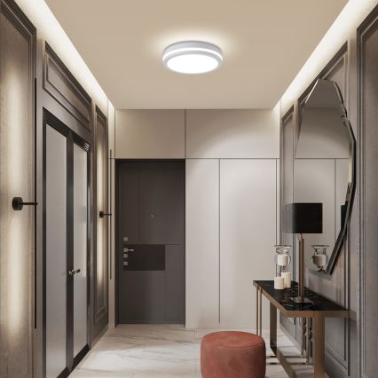 Brilagi - LED-Außen-Deckenleuchte mit Sensor BENE LED/24W/230V Ø 26 cm weiß IP54