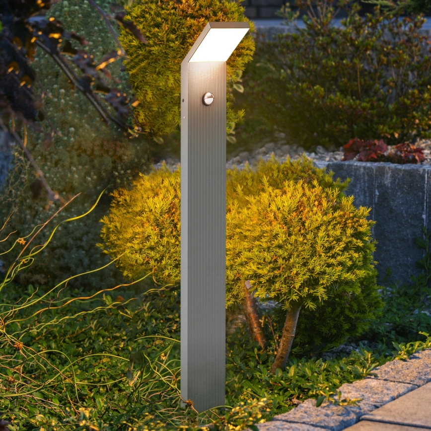 Brilagi - LED-Außenleuchte mit Sensor RIANO LED/8W/230V silber IP65