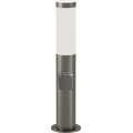 Brilagi - LED-Außenleuchte mit Steckdose ELIA 1xE27/7W/230V 4000K IP44 50 cm matt verchromt
