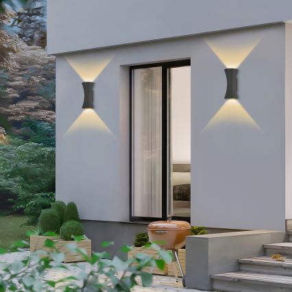 Brilagi - LED Außenwandlampe BICON LED/10W/230V anthrazit IP44