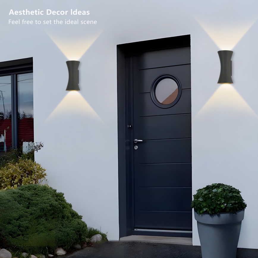 Brilagi - LED Außenwandlampe BICON LED/10W/230V anthrazit IP44
