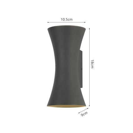 Brilagi - LED Außenwandlampe BICON LED/10W/230V anthrazit IP44