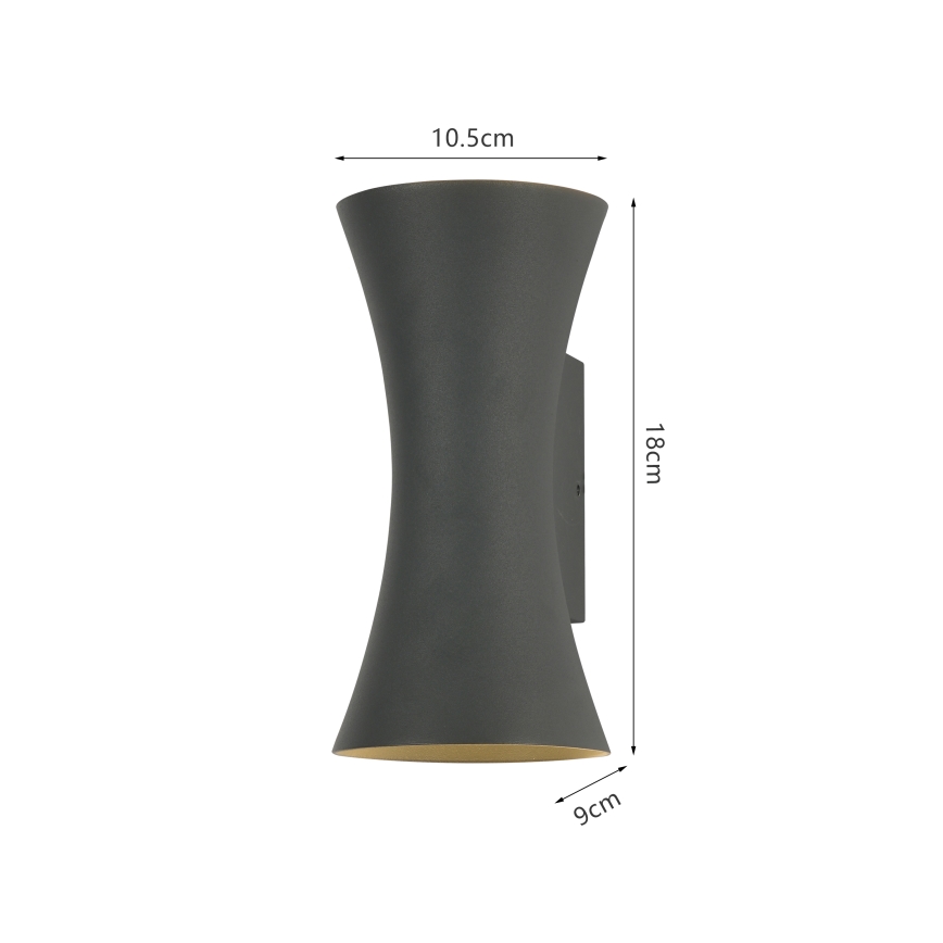 Brilagi - LED Außenwandlampe BICON LED/10W/230V anthrazit IP44
