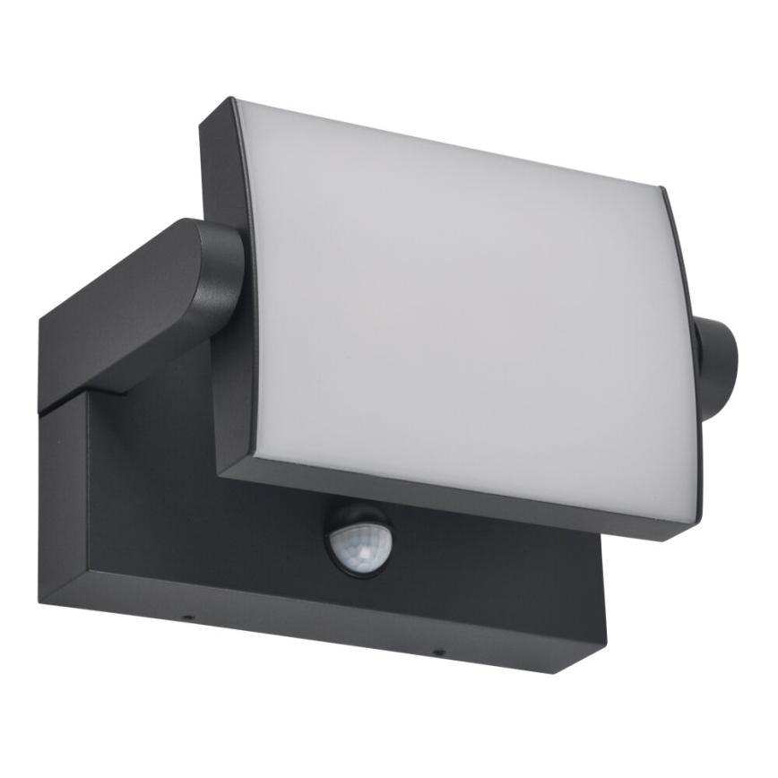 BRILAGI - LED-Außen-Wandleuchte mit Bewegungs- und Dämmerungssensor ANKLE LED/12W/230V IP65 schwarz
