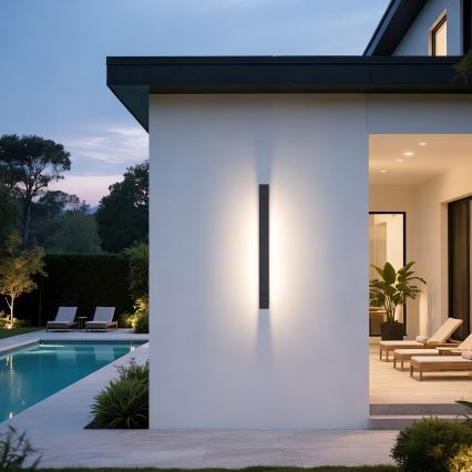 Brilagi - LED Außenwandleuchte AQUA LINE LED/18W/230V 60 cm IP44 anthrazit CRI 90