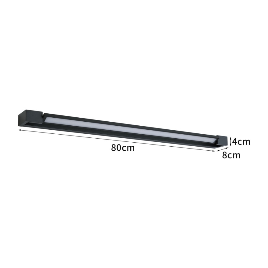 BRILAGI - LED Außenwandleuchte AQUA LINE LED/20W/230V 80 cm IP44 schwarz CRI 90