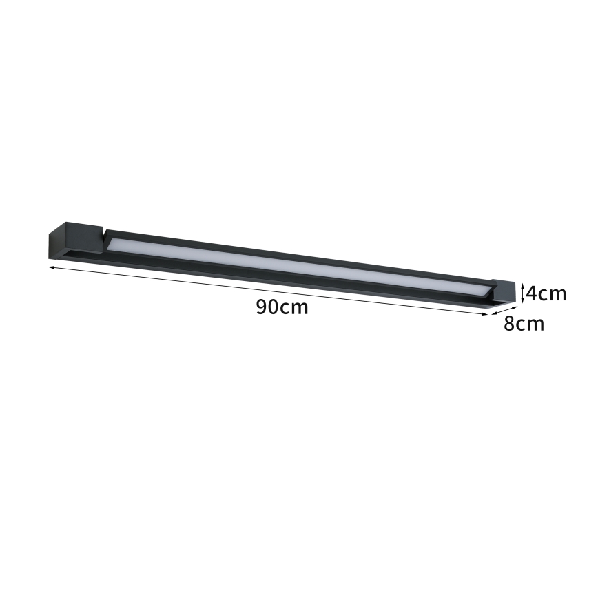 BRILAGI - LED Außenwandleuchte AQUA LINE LED/24W/230V 90 cm IP44 schwarz CRI 90