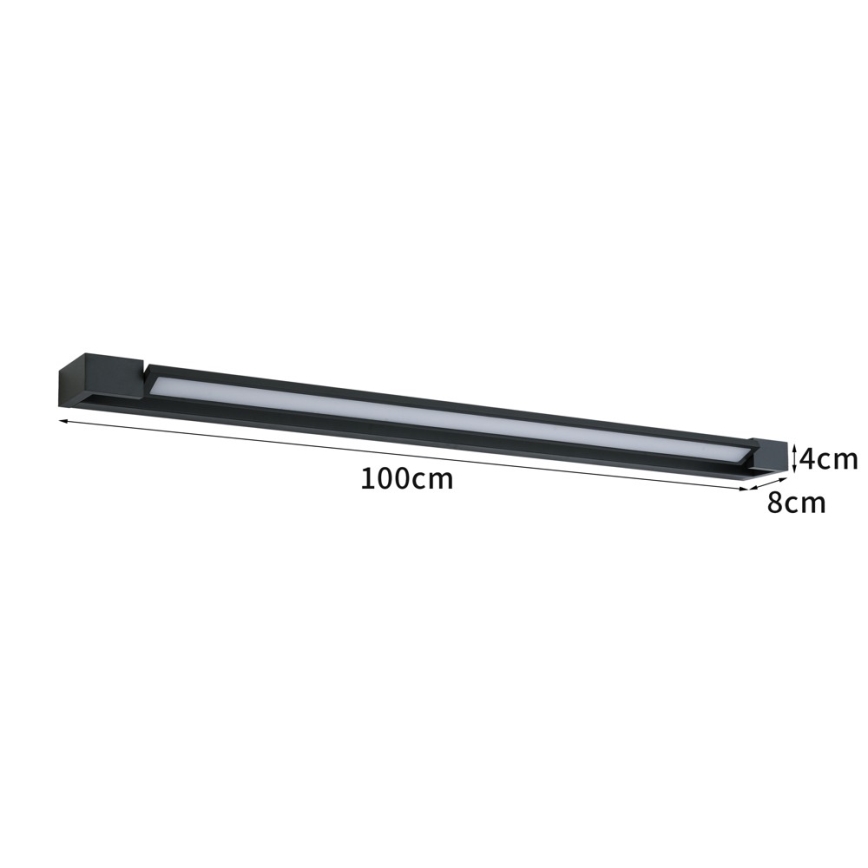 BRILAGI - LED-Außenwandleuchte AQUA LINE LED/28W/230V 100 cm IP44 schwarz CRI 90