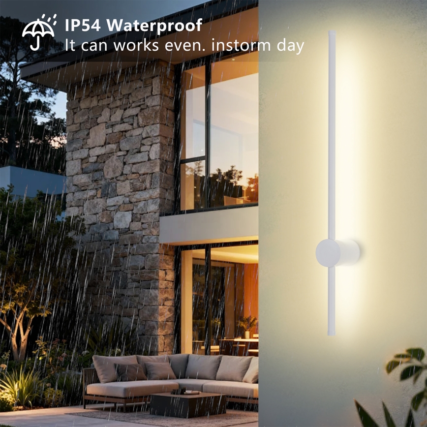Brilagi - LED-Außenwandleuchte AURA LED/12W/230V 3000K IP54 65 cm weiß CRI 90