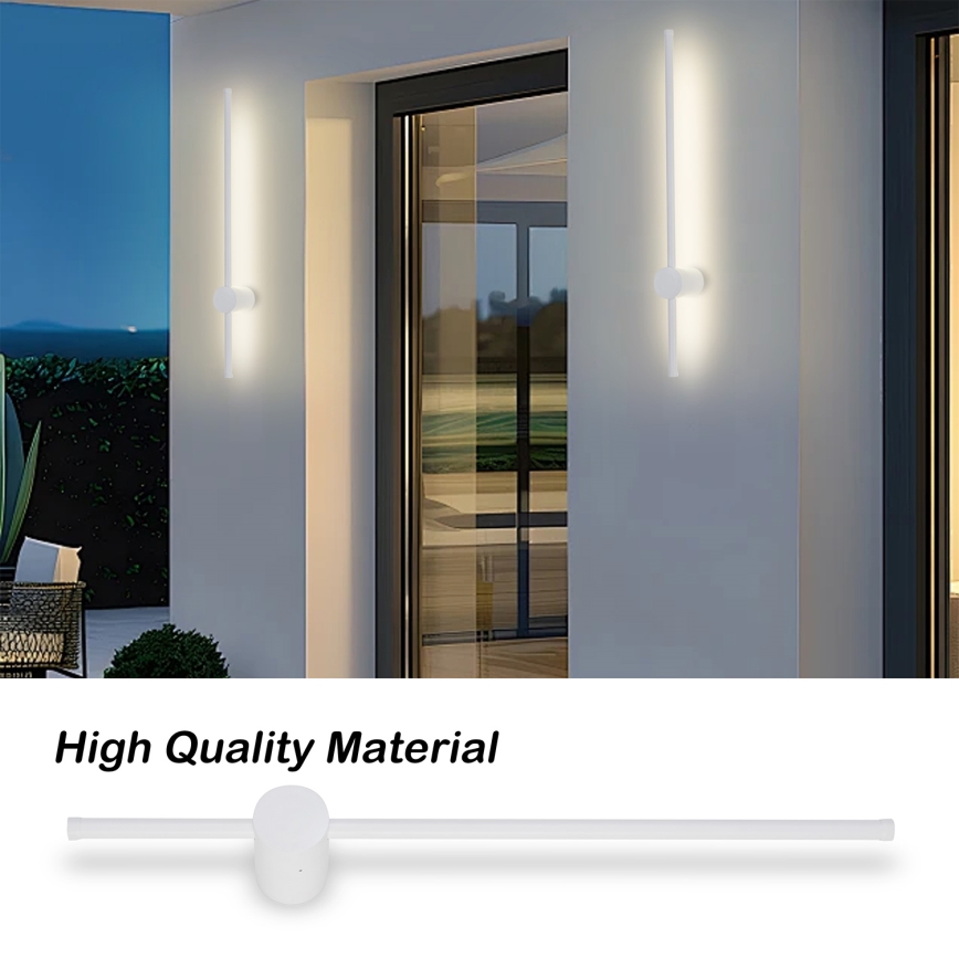 Brilagi - LED-Außenwandleuchte AURA LED/12W/230V 3000K IP54 65 cm weiß CRI 90
