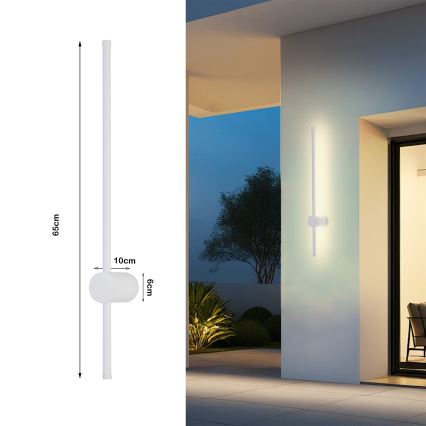 Brilagi - LED-Außenwandleuchte AURA LED/12W/230V 3000K IP54 65 cm weiß CRI 90