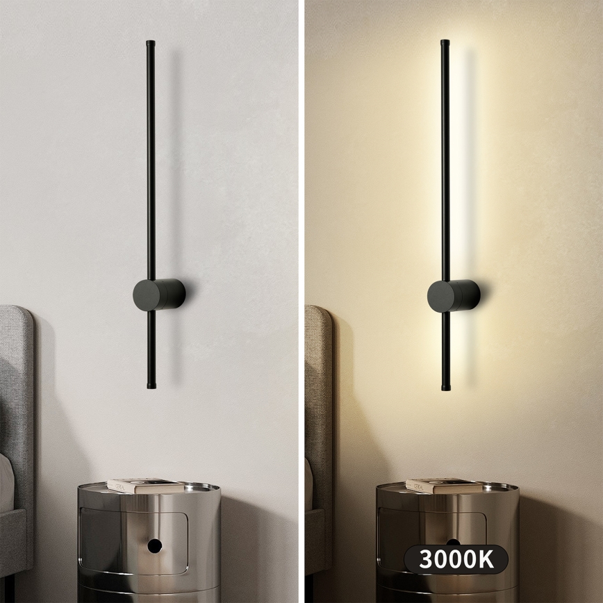 Brilagi - LED Außenwandleuchte AURA LED/12W/230V 3000K IP54 65 cm schwarz CRI 90