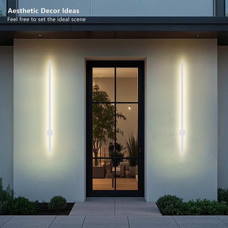 Brilagi - AURA LED-Außenwandleuchte LED/20W/230V 3000K IP54 97 cm Weiß CRI 90