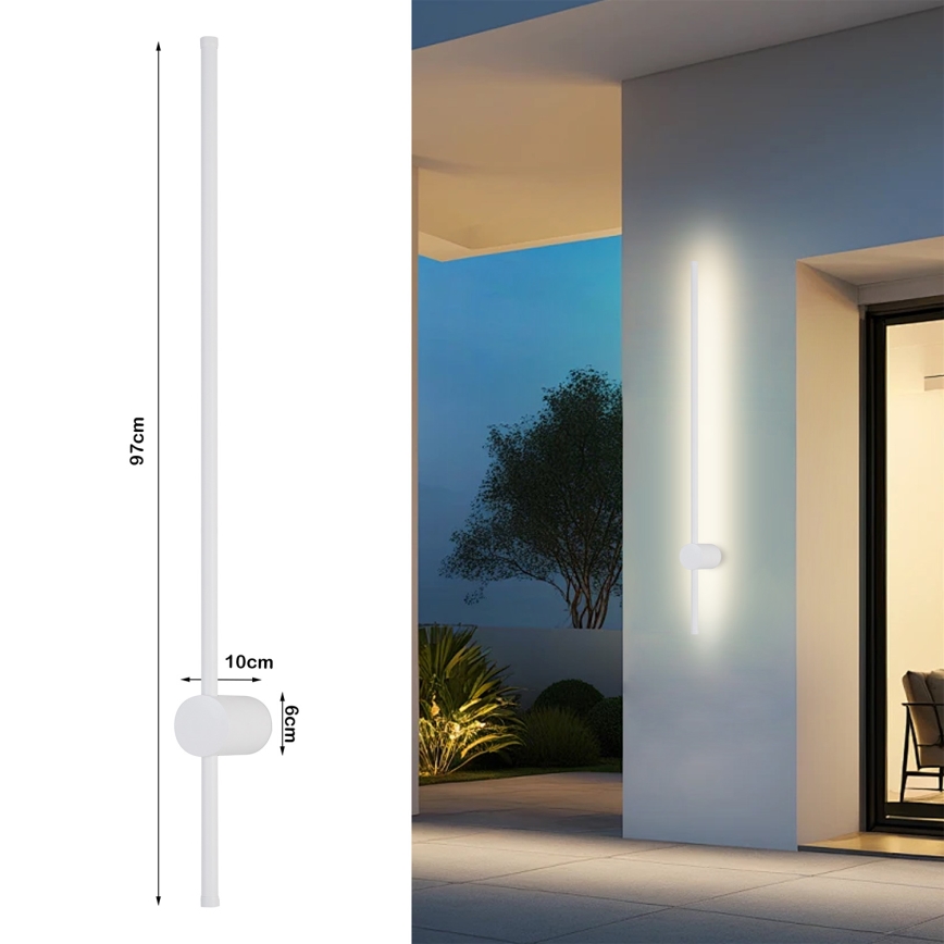 Brilagi - AURA LED-Außenwandleuchte LED/20W/230V 3000K IP54 97 cm Weiß CRI 90