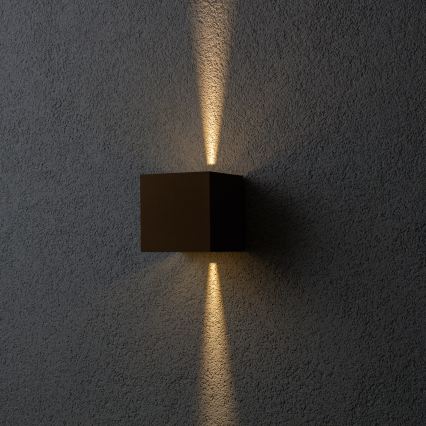 BRILAGI - LED Außenwandleuchte CUBE LED/6W/230V braun IP54