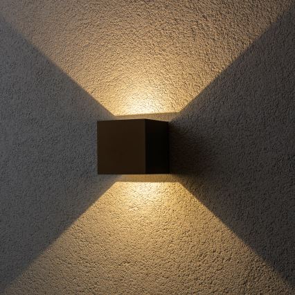BRILAGI - LED Außenwandleuchte CUBE LED/6W/230V braun IP54