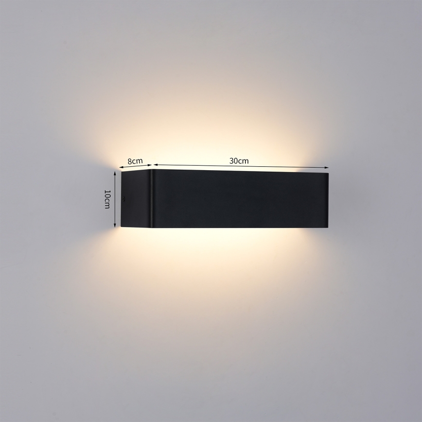 Brilagi - LED-Außenwandleuchte DONNANI LED/12W/230V 30 cm schwarz IP44