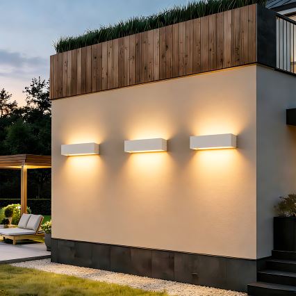 Brilagi - LED Außenwandleuchte DONNANI LED/12W/230V 30 cm weiß IP44