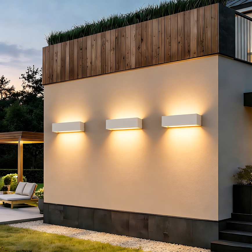 Brilagi - LED Außenwandleuchte DONNANI LED/12W/230V 30 cm weiß IP44