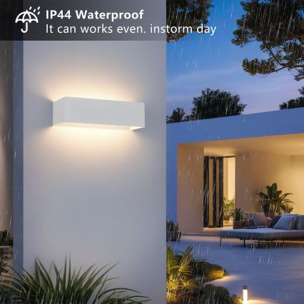 Brilagi - LED Außenwandleuchte DONNANI LED/12W/230V 30 cm weiß IP44