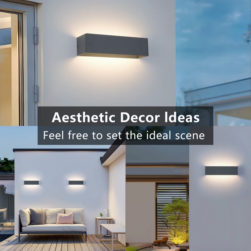 Brilagi - LED-Außenwandleuchte DONNANI LED/12W/230V anthrazit IP44